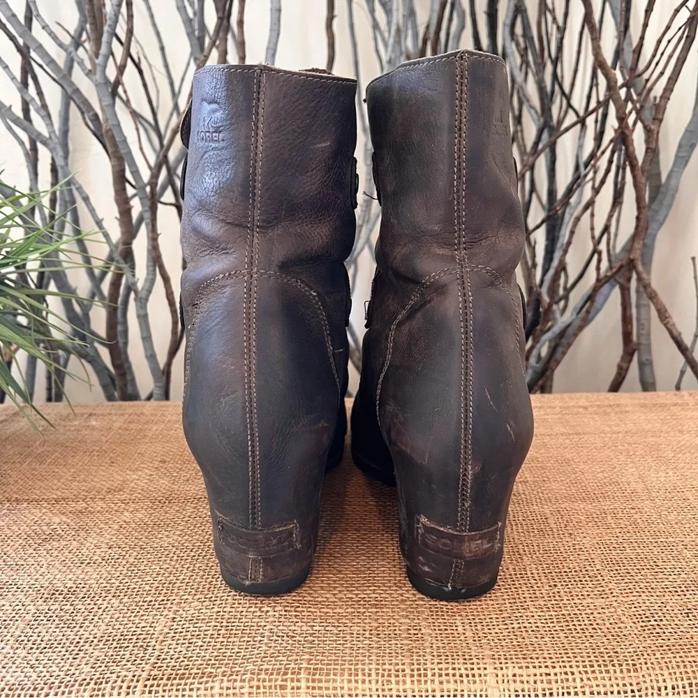 Sorel Joan of Arc Mid Wedge Booties Size 10 - Picture 4 of 12